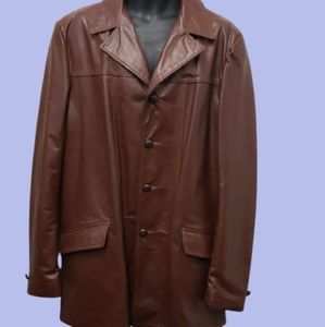 Vintage Brown leather coat Robert Daniel's 44XT